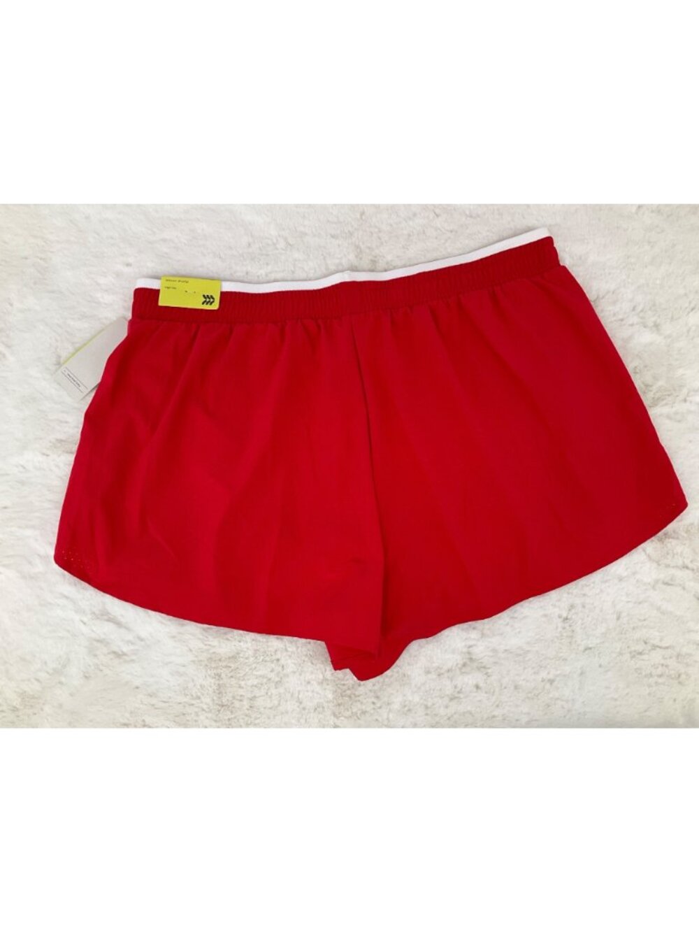 All In Motion Size XXL Women's High Rise Woven Perforated 3" Inseam Shorts, Red - Picture 6 of 8